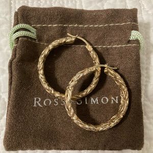 Ross & Simons 18kt Gold Over Sterling Medium Byzantine Hoop Earrings. 1 1/4"